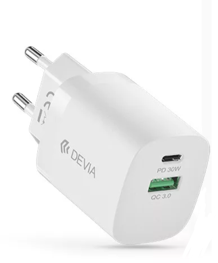 [DSTSDPQG] DEVIA CARGADOR SMART DUAL PD 30w + QC 3.0 GAN