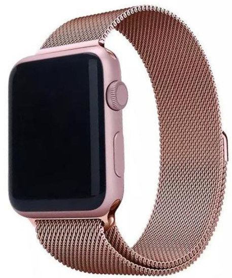 DEVIA CORREA METALICA MILANESE APPLE WATCH 38/40/41/42mm ORO ROSA