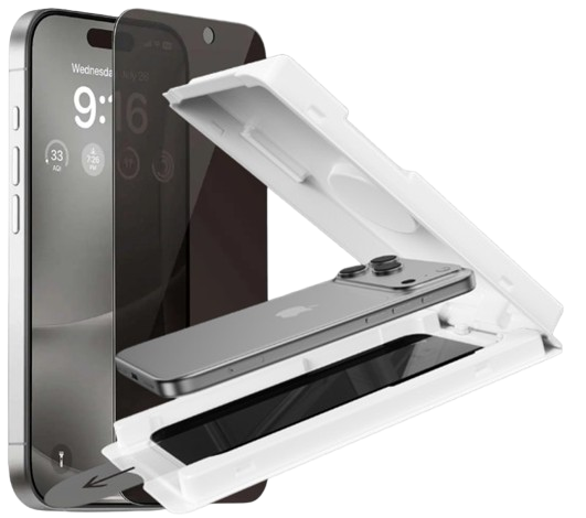 [DSTTGPATIP17PB] DEVIA CRISTAL TEMPLADO PRIVACIDAD CON APLICADOR IPHONE 17 PRO