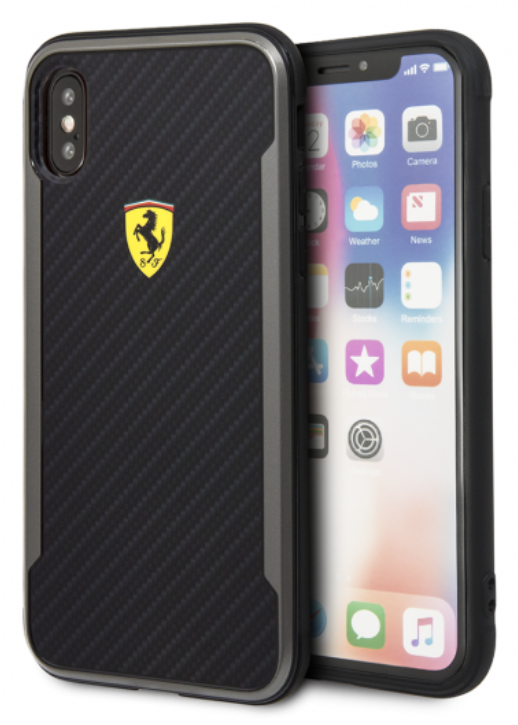 FERRARI CARCASA HARD CARBON IPHONE XS MAX NEGRO