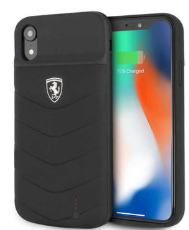 [FEOQUPCFCI61BK] FERRARI FUNDA CON BATERIA 4000 mAh IPHONE XR NEGRO