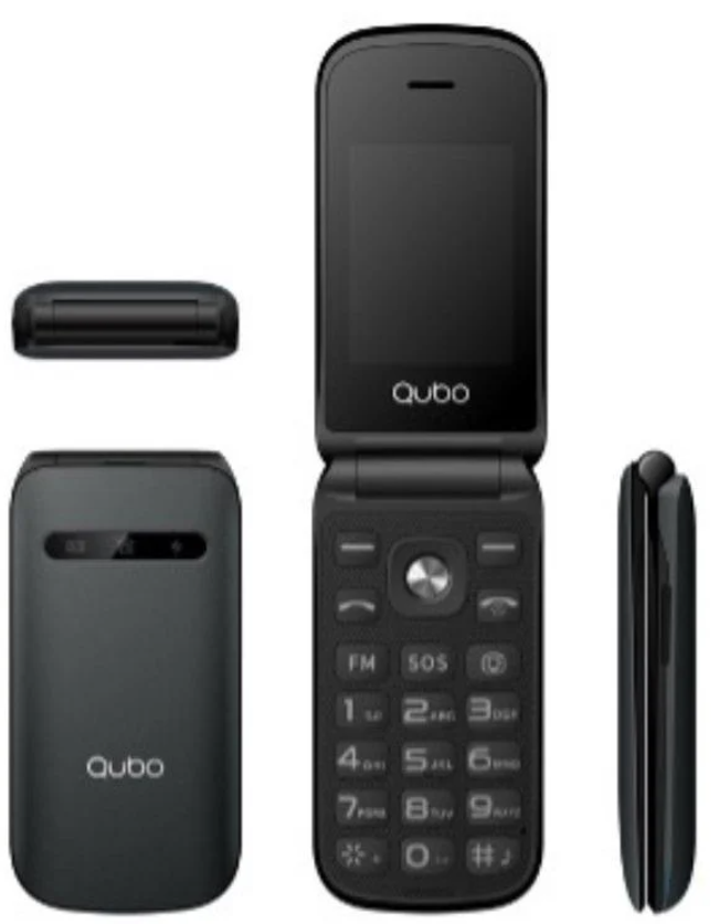 QUBO TELEFONO MOVIL X-209 NEGRO