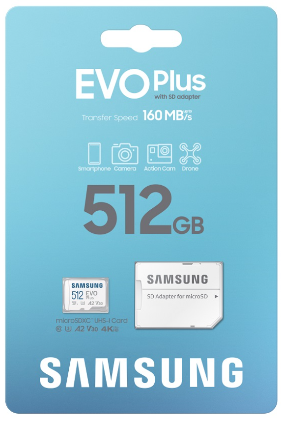[MBMC512SA/EU] SAMSUNG TARJETA MICRO SDXC EVO PLUS 512GB 160 MBPs