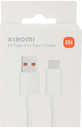 XIAOMI CABLE USB MACHO - USB TIPOc 6A 1m. BLANCO