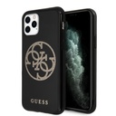 GUESS CARCASA GLITTER 4G IPHONE 11 PRO / X / Xs NEGRO
