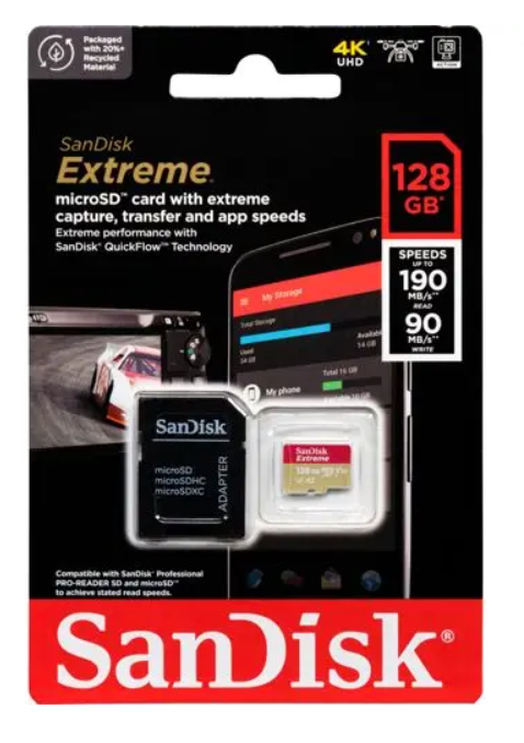 SANDISK EXTREME MICRO SD 128GB