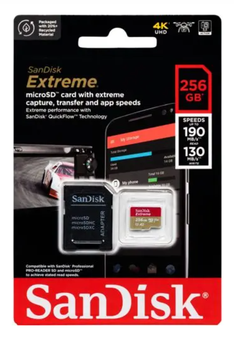 SANDISK EXTREME MICRO SD 256GB