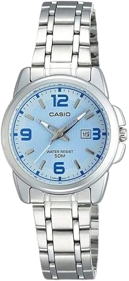 [LTP1314D2A] CASIO RELOJ LTP-1314D-2A ESFERA AZUL / ACERO