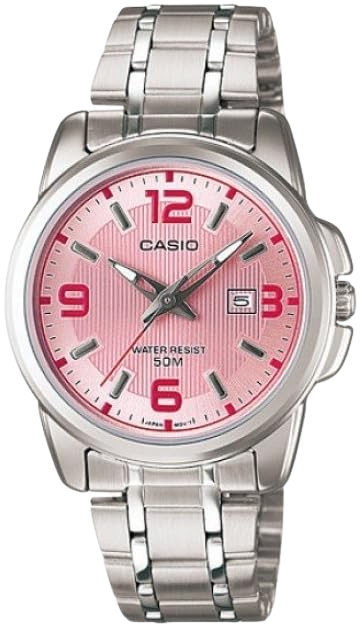 [LTP1314D5A] CASIO RELOJ LTP-1314D-5A ESFERA ROSA / ACERO