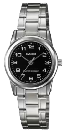 [LTPV001D1B] CASIO RELOJ LTP-V001D-1B ESFERA NEGRA / ACERO
