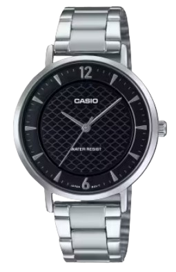 [LTPVT04D1A] CASIO RELOJ LTP-VT04D-1A ESFERA NEGRA / PLATEADA
