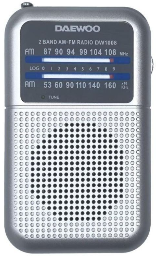 DAEWOO RADIO PORTATIL DW1008 PLATA