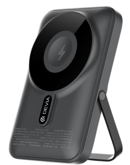 DEVIA BATERIA AUXILIAR MAGNETICA EXTREME 10000mAh /22.5W/ 3 EN 1 AIRPODS/MOVIL/IWATCH NEGRO