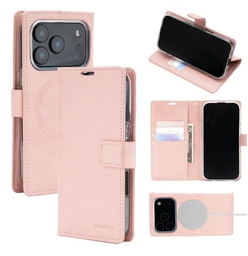 GOOSPERY FUNDA MAGSAFE BLUEMOON DAIRY IPHONE 17 PRO MAX ORO ROSA