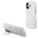 GUESS CARCASA MAGSAFE SOPORTE CAMARA IPHONE 16 DORADO