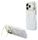 GUESS CARCASA MAGSAFE SOPORTE CAMARA IPHONE 17 PRO MAX DORADO