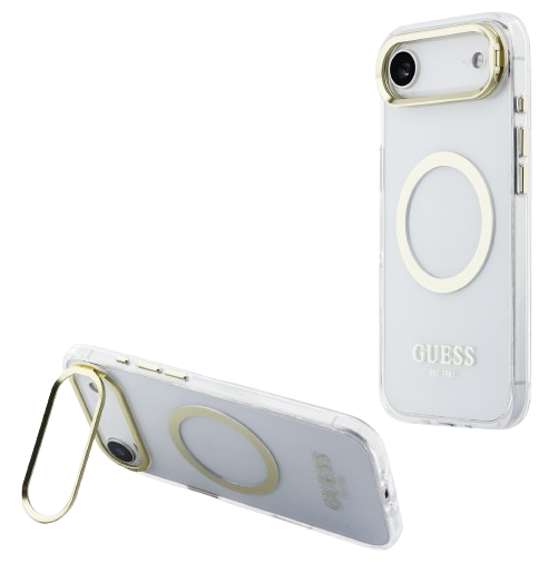 [GUHMP17MHTRMSFD] GUESS CARCASA MAGSAFE SOPORTE CAMARA IPHONE AIR DORADO