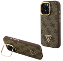 GUESS CARCASA MAGSAFE TRIANGLE 4G SOPORTE CAMARA IPHONE 15 PRO MARRON