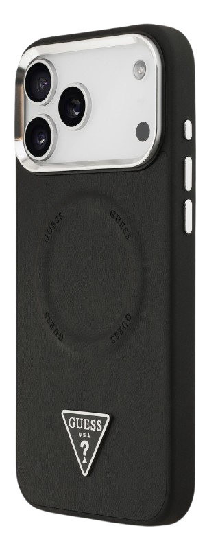 [GUHMP17XPSDTSCMK] GUESS CARCASA MAGSAFE TRIANGLE IPHONE 17 PRO MAX NEGRO