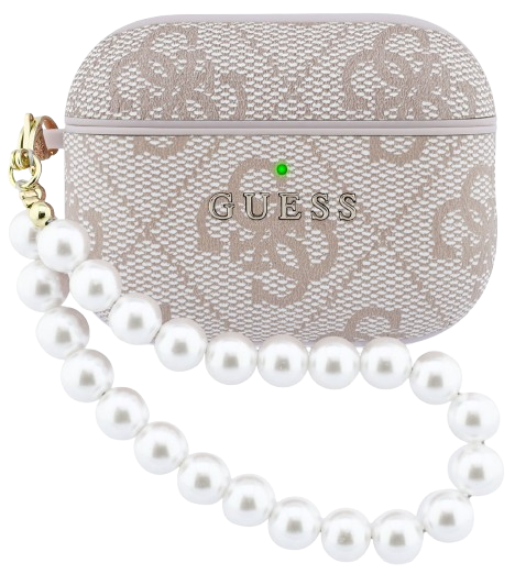 GUESS FUNDA PEARL STRAP 4G AIRPODS PRO 3 ROSA