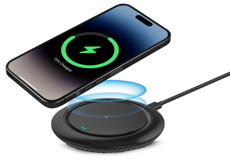 [BXCQI1501N] KSIX CARGADOR INALAMBRICO 15W QI CARGA RAPIDA NEGRO