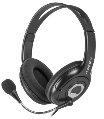 [NSL1178] NATEC AURICULAR BEAR CON MICROFONO 3.5mm NEGRO