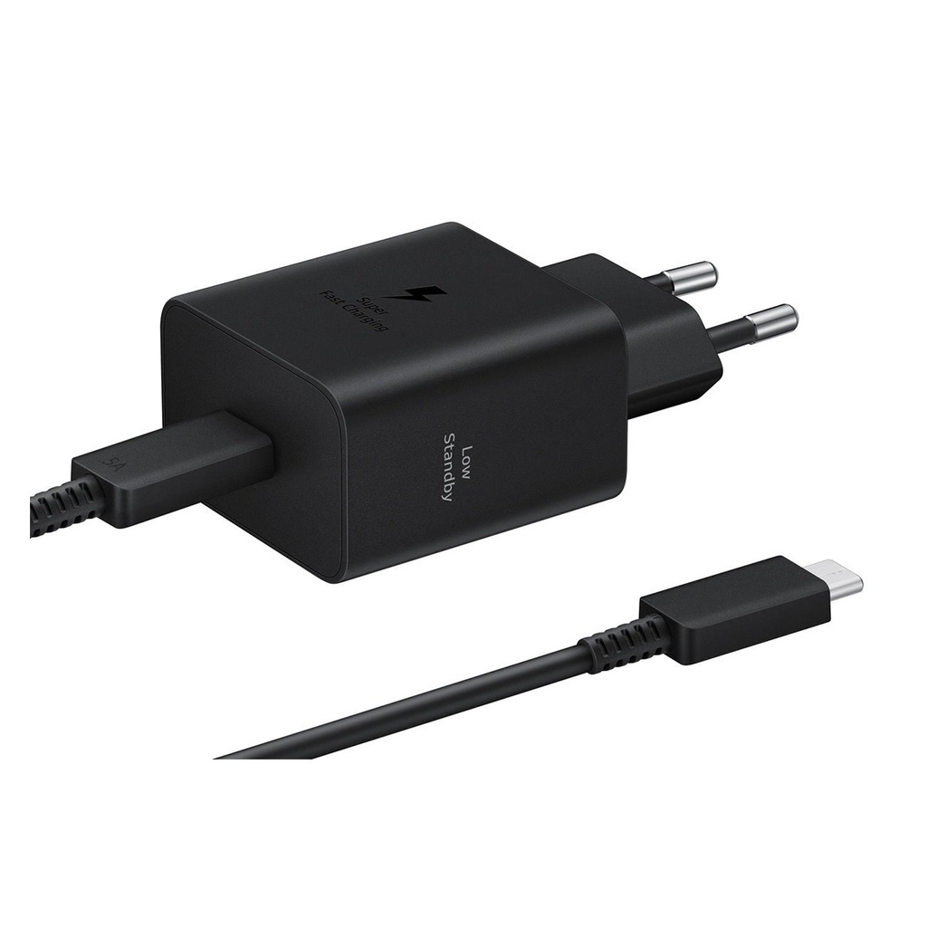 SAMSUNG CARGADOR TIPO C 45w + CABLE C-C/1.8m NEGRO