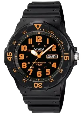 [MRW200H4B] CASIO RELOJ MRW-200H-4B NEGRO / NARANJA