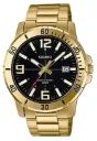 CASIO RELOJ MTP-VD01G-1BV ESFERA NEGRA CORREA DORADA