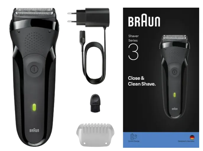 [300S] BRAUN AFEITADORA 300S CON BATERIA / RESISTENTE AL AGUA