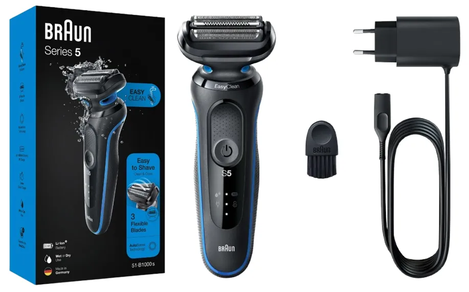 BRAUN AFEITADORA 51-B1000S / BATERIA / RESISTENTE AL AGUA