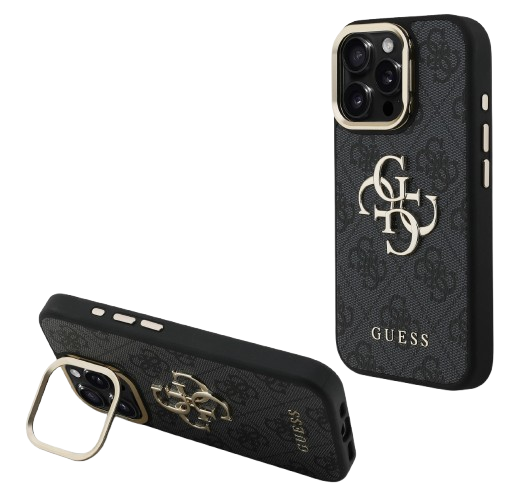 GUESS CARCASA 4G SOPORTE CAMARA IPHONE 15 PRO GRIS