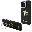 GUESS CARCASA GRAINED 4G SOPORTE CAMARA IPHONE 15 PRO NEGRO