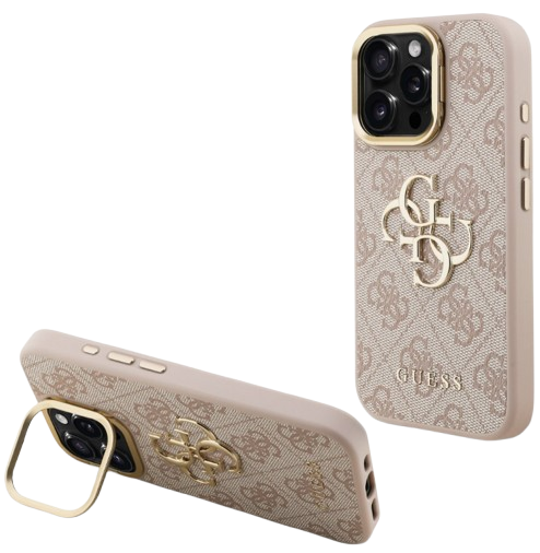 GUESS CARCASA 4G SOPORTE CAMARA IPHONE 15 PRO MAX ROSA