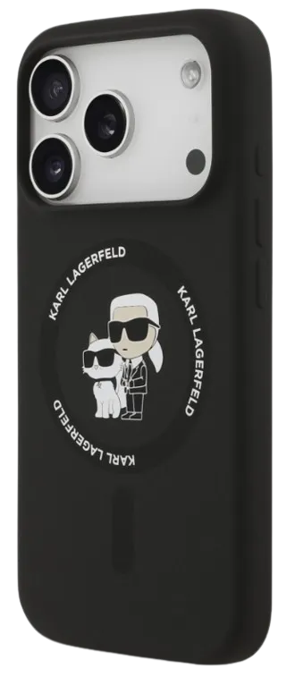 KARL LAGERFELD CARCASA MAGSAFE K&C IPHONE 17 PRO MAX NEGRO