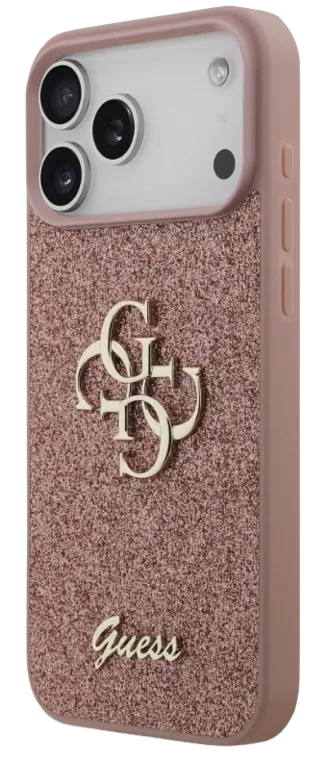 GUESS CARCASA GLITTER 4G IPHONE 17 PRO MAX ROSA