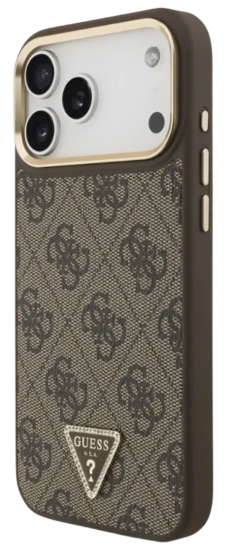 GUESS CARCASA MAGSAFE 4G TRIANGLE IPHONE 17 PRO MAX MARRON