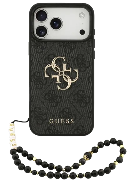 GUESS CARCASA 4G STRAP IPHONE 17 PRO MAX NEGRO