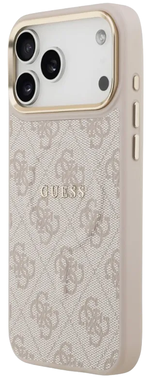 GUESS CARCASA MAGSAFE RING 4G IPHONE 17 PRO MAX ROSA