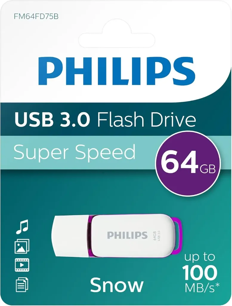 [FM64FD75B] PHILIPS PENDRIVE 3.0 64GB MAGIC PURPLE