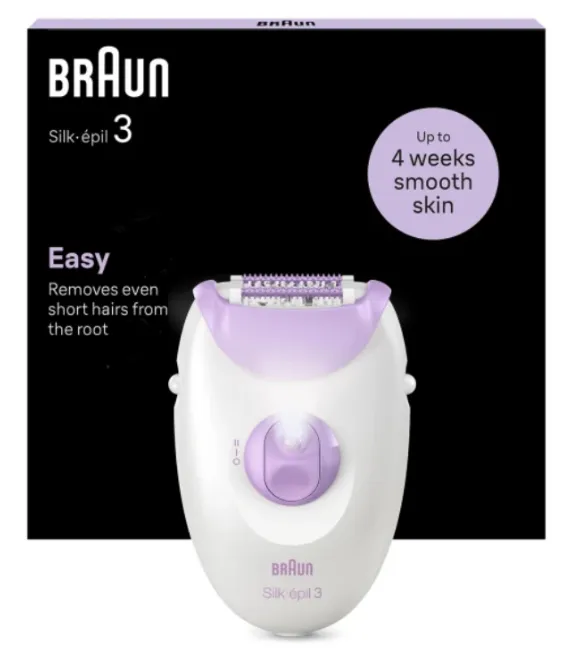 BRAUN DEPILADORA SILK-EPIL 3 / RODILLO MASAJE / SMARTLIGHT