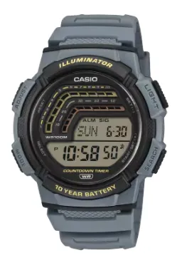 [WS18002AV] CASIO RELOJ WS-1800-2AV NEGRO / AZUL CELESTE
