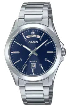 [MTP1370D2A2] CASIO RELOJ MTP-1370D-2A2 ESFERA AZUL / ACERO