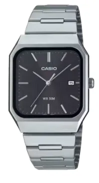 [MTPB185D1A] CASIO RELOJ MTP-B185D-1A ESFERA NEGRA / PLATEADO