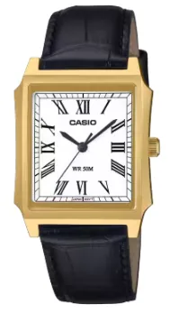 [MTPB190GL7B] CASIO RELOJ MTP-B190GL-7B DORADO / CORREA PIEL NEGRA