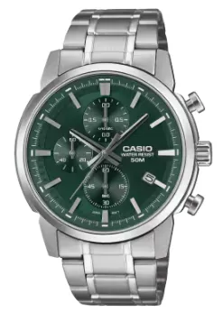 CASIO RELOJ MTP-E510D-3A ESFERA VERDE/ACERO