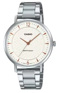 [LTPVT04D7A] CASIO RELOJ LTP-VT04D-7A ESFERA BLANCA / PLATEADO
