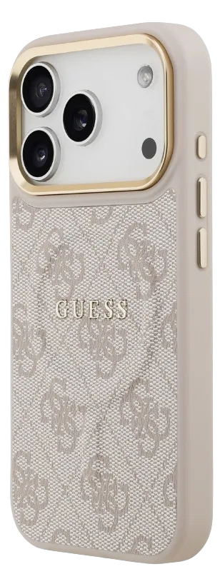 GUESS CARCASA MAGSAFE RING 4G IPHONE 17 PRO ROSA