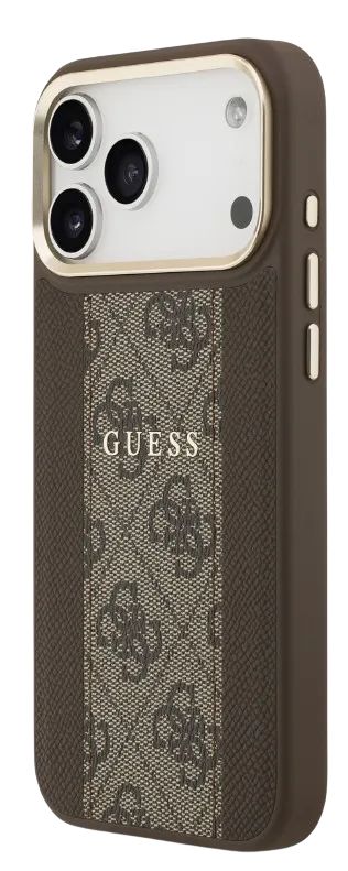 GUESS CARCASA MAGSAFE 4G STRIPE IPHONE 17 PRO MAX MARRON
