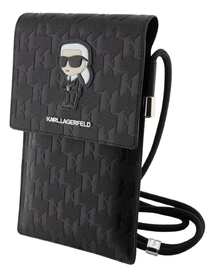 KARL LAGERFELD BANDOLERA MONOGRAM IKONIK NEGRO